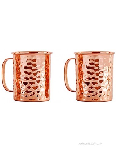 Moscow Mule Copper Mugs |16oz Set of 2 | Beer Mug Stein Shape More Comfortable Handle Danae Supply Co.