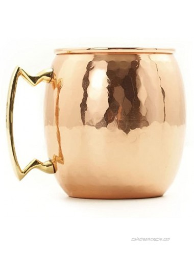 Old Dutch Nickel-Lined Solid Copper Hammered Moscow Mule Mug 16 Oz.