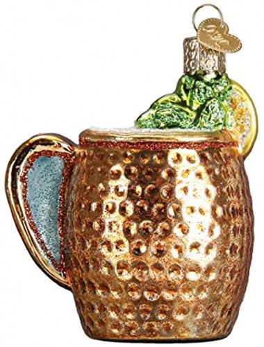 Old World Christmas Glass Blown Ornament Moscow Mule Mug 32273