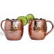 Raajsee Moscow Mule 18 ounce Pure Copper Mugs Set of 2 Solid Hammered Design Gift Set
