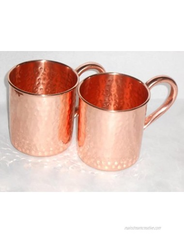 Set of 2 hammered Copper Mugs for Moscow Mules by ALCHEMADE with bonus E-Recipe book included