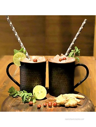 Staglife 16 Oz Straight Moscow Mule Copper Mugs and Cups Copper Mug for Moscow Mule Set of 2