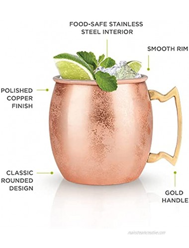 True Moscow Mule: Copper Cocktail Mug 2 Pack One Size Multicolor