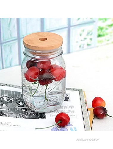 Ball Mason Jar Lids Mason Jar Drinking Glasses 16 OZ Set of 2 Mason Jar Cups with Lids and Straws for Smoothies Juices Honey Cocktail Spices DIY Jars