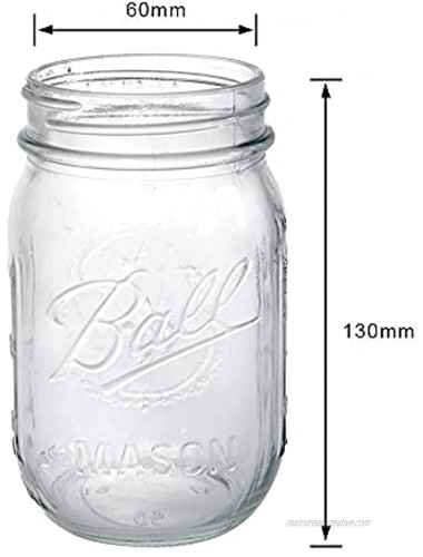 Ball Mason Jar Lids Mason Jar Drinking Glasses 16 OZ Set of 2 Mason Jar Cups with Lids and Straws for Smoothies Juices Honey Cocktail Spices DIY Jars