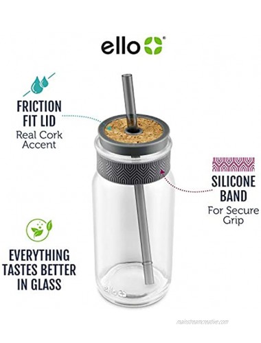 Ello Kella Glass Tumbler with Straw