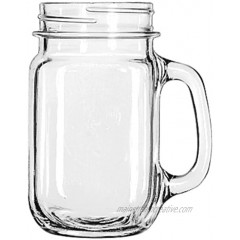 Libbey Drinking Jar with Handle 16 -Ounce Set of 12
