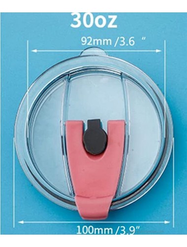 30oz Tumbler Lids Cover Replacement 4 Pack Spill-proof Splash Resistant Travel Mug Lid Fits for 30oz YETI Rambler