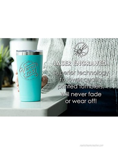70th Birthday Gifts for Women 1951 16 oz Mint Tumbler 70th Birthday Decorations for Women Birthday Gifts for 70 Year Old Women Mom Funny 70th Birthday Idea Presents for Women 70th Gift Idea