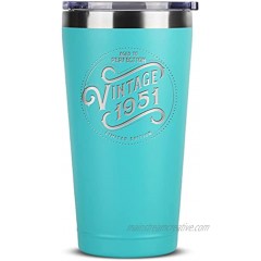 70th Birthday Gifts for Women 1951 16 oz Mint Tumbler 70th Birthday Decorations for Women Birthday Gifts for 70 Year Old Women Mom Funny 70th Birthday Idea Presents for Women 70th Gift Idea