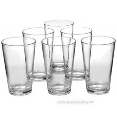 Classic Clear Plastic Glasses Drinking Cups Dishwasher Safe BPA-free Set of 6 For Indoor Outdoor UseLook Like Glass