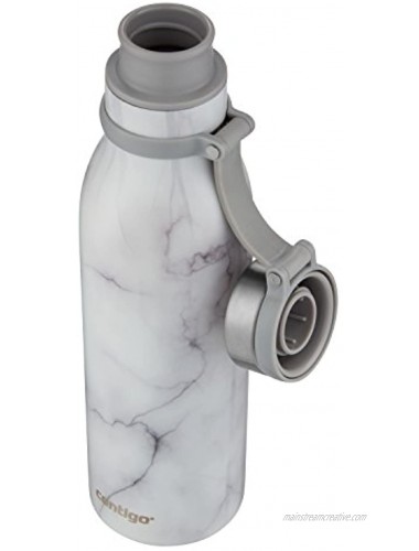 Contigo Couture Vacuum-Insulated Stainless Steel Water Bottle 20 oz White Marble