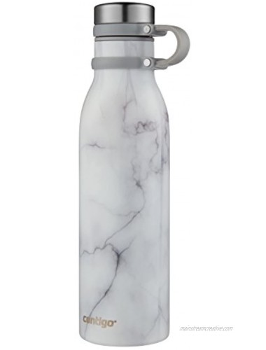 Contigo Couture Vacuum-Insulated Stainless Steel Water Bottle 20 oz White Marble