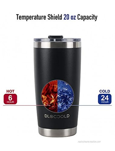 DLOCCOLD 20oz Tumbler Double Wall Stainless Steel Vacuum Insulated Coffee Travel Mug with Lid and Straw Purple,20oz