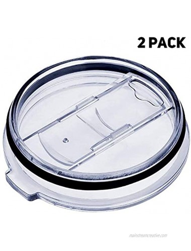 KETAR 2 pack Universal 30 oz tumbler Lids with Sliding closure spill proof & Splash Resistant replacement perfect fit for RTIC Yeti Ozark trail rambler and other double wall steel cups