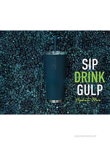 Reduce 34 oz Tumbler Stainless Steel – Keeps Drinks Cold up to 24 Hours – Sweat Proof Dishwasher Safe BPA Free – Gulf Stream Powdercoat