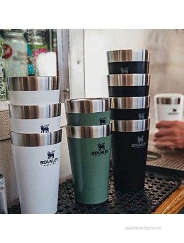 Stanley Classic Stay Chill Vacuum Insulated Pint Glass Tumbler 16oz Stainless Steel Double Wall Rugged Metal Drinking Glass Dishwasher Safe Insulated Cup