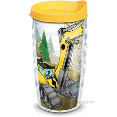 Tervis Construction Trucks Insulated Tumbler with Wrap and Yellow Lid 10oz Wavy Clear