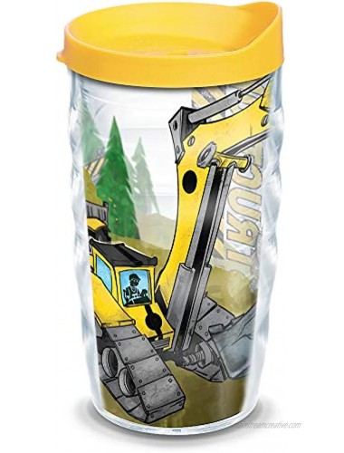 Tervis Construction Trucks Insulated Tumbler with Wrap and Yellow Lid 10oz Wavy Clear