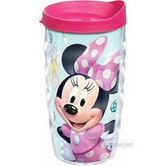 Tervis Disney Minnie Mouse Smart & Positively Me Tumbler with Wrap and Fuchsia Lid 10oz Wavy Clear