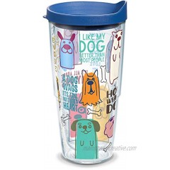 Tervis Made in USA Double Walled Dog Sayings Insulated Tumbler Cup Keeps Drinks Cold & Hot 24oz Clear