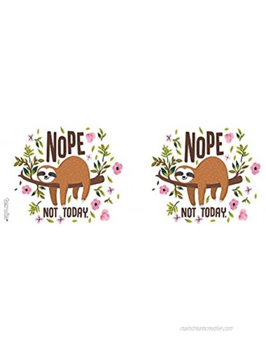 Tervis Sloth Nope Not Today Insulated Tumbler with Wrap and Pink Lid 16 oz mug Clear