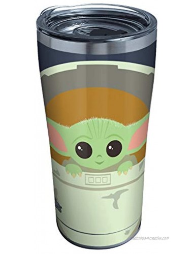 Tervis Triple Walled The Mandalorian Child in Carrier Insulated Tumbler Cup Keeps Drinks Cold & Hot 20oz Stainless Steel