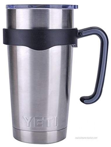 Tumbler Handle for 20 oz Yeti Rambler Cooler Cup Rtic Mug Sic Ozark Trail Grip and more 20 Oz Black