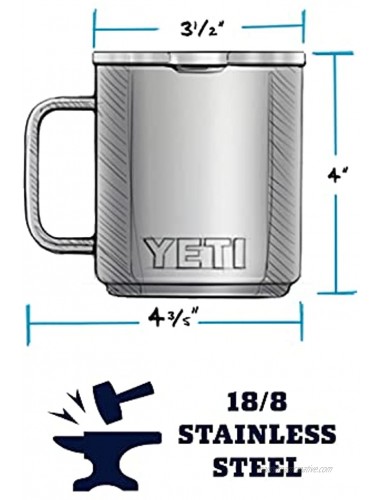 YETI Rambler 10 oz Stackable Mug Stainless Steel Vacuum Insulated with Standard Lid Harvest Red
