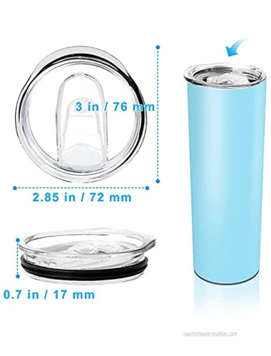 YiePhiot 20 oz Skinny Tumbler Replacement Lids Spill Proof Splash Resistant Lids Covers for 2.76in cup mouth Fit for YETI Rambler and More Tumbler Cups 20 oz 2 Pack