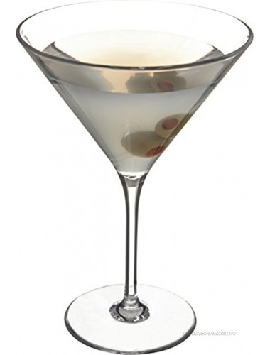 Carlisle 564607 Alibi Shatter-Resistant Plastic Martini Glass 9 oz. 6.63 Height 2.88 width 2.88 Length Polycarbonate Pc Clear