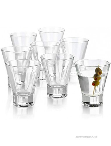 Cocktail Glasses 8 Ounce Set of 8 Seamless Cosmopolitan Martini Glasses with Heavy Base – Perfect Glassware for Home Bar Restaurant Parties Beautiful Housewarming Gift