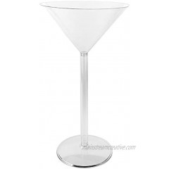 Homeford Plastic Large Martini Glass Disposable Cup 18-Inch