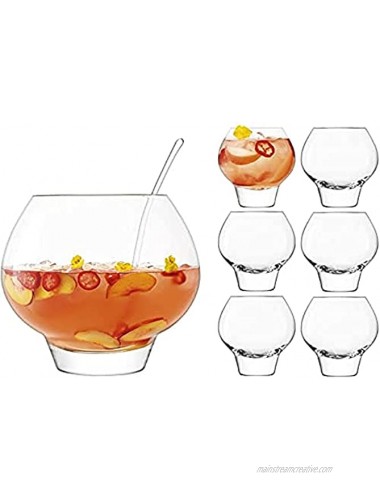 LSA International Rum Punchbowl Set Ø10.75 12.8 fl oz Clear
