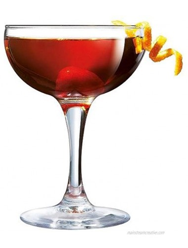 Luminarc Bar Craft 5.5 Ounce Coupe Cocktail Glass Set of 4