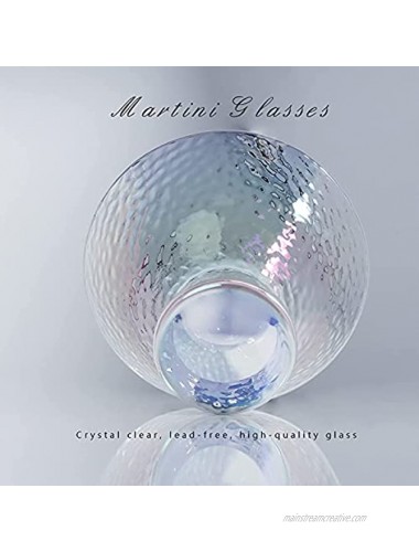 Martini Glasses Stemless Insulating Cocktail Glasses Elegant Cocktail Cups Great for Martini Cocktail Whiskey Liquor Margarita & Other Alcoholic Beverages 8-Ounce,1 Piece Colorful