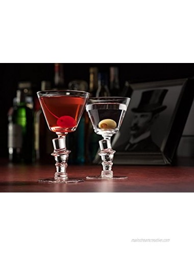 Old Knickerbocker Bar Top Hat Cocktail Glass Gift Box of 2