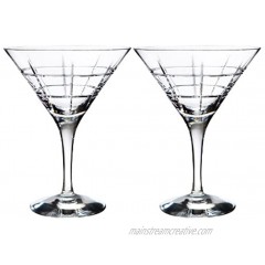 Orrefors Street Martini Glass Pair