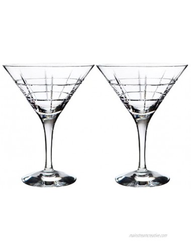 Orrefors Street Martini Glass Pair