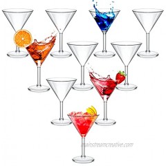 Plastic Martini Glasses 10 oz Acrylic Unbreakable Cocktail Glasses Plastic Cups Dessert Cocktail Cups Drinkware Drink Glassware for Mousse Home Bar Restaurant Wedding Festival Party Supply 10 Pieces