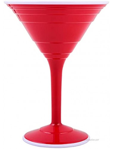 RED CUP LIVING Plastic Cocktail Glasses Plastic Martini Glasses Party Cups 12 oz Dishwasher Safe Perfect for Patio Parties BBQs and Camping