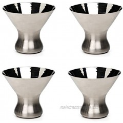 RSVP Endurance 18 8 Stainless Steel 8 Ounce Stemless Martini Glass Set of 4