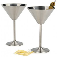 RSVP Endurance Stainless Steel Martini Glasses Set of 2