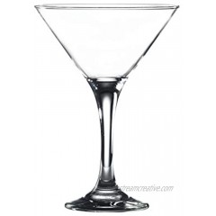 Vikko Martini Glasses 6 Ounce | Perfect for Parties Weddings and Everyday – Thick and Durable Construction – Dishwasher Safe – Set of 6 Clear Glass Martini Glasses