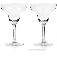 Beautyflier Pack of 2 Inch 9 Ounce Clear Acrylic Margarita Glasses 265 Milliliter