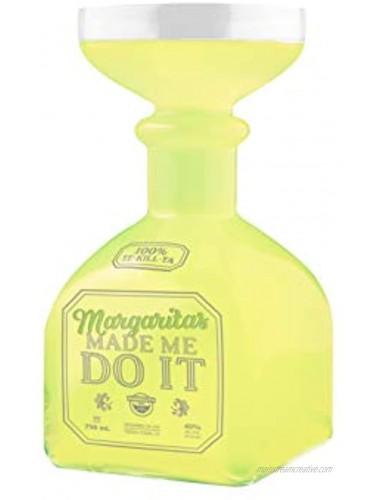 BigMouth Margarita Bottle Glass – Hilarious Glass Holds up to 32 Oz – Glass Shaped Like A Tequila Bottle Reads “Margaritas Made Me Do It” Make a Great Gift for Margarita Lovers clear BMWG-0025