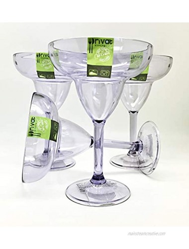 Privat's Long Stem 13.0 oz Acrylic Margarita glasses set of 2 Purple Shaded