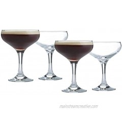 Ravenhead 0042.506 Entertain Set of 4 Saucers | 200ML Capacity | Perfect for Espresso Martini’s Prosecco Champagne and Cocktails Giftbox Glass 200 milliliters