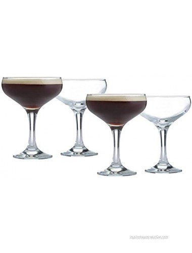 Ravenhead 0042.506 Entertain Set of 4 Saucers | 200ML Capacity | Perfect for Espresso Martini’s Prosecco Champagne and Cocktails Giftbox Glass 200 milliliters