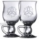 Galway Crystal Trinity Knot Shamrock Latte 1 Pair Clear